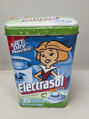 Vintage Electrasol Hanna-Barbera Jane Jetson Metal Tin Canister - Retro Kitchen